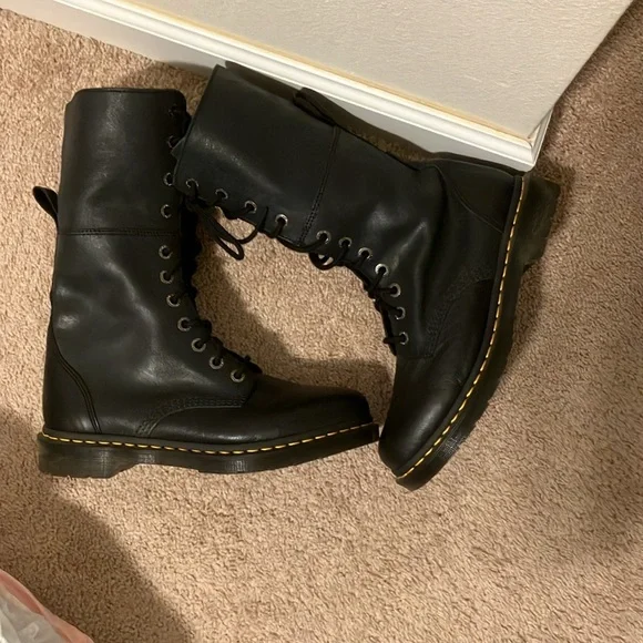 Dr. Martens Hazil Black Combat Boots - Picture 5 of 7